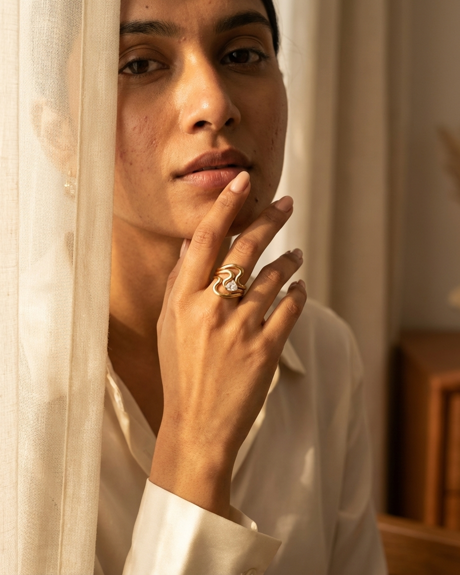 The Seraphine Curve Ring