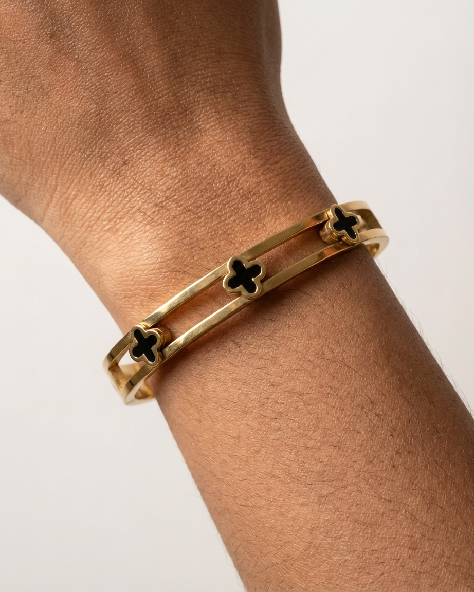 The Midnight Clover Bangle
