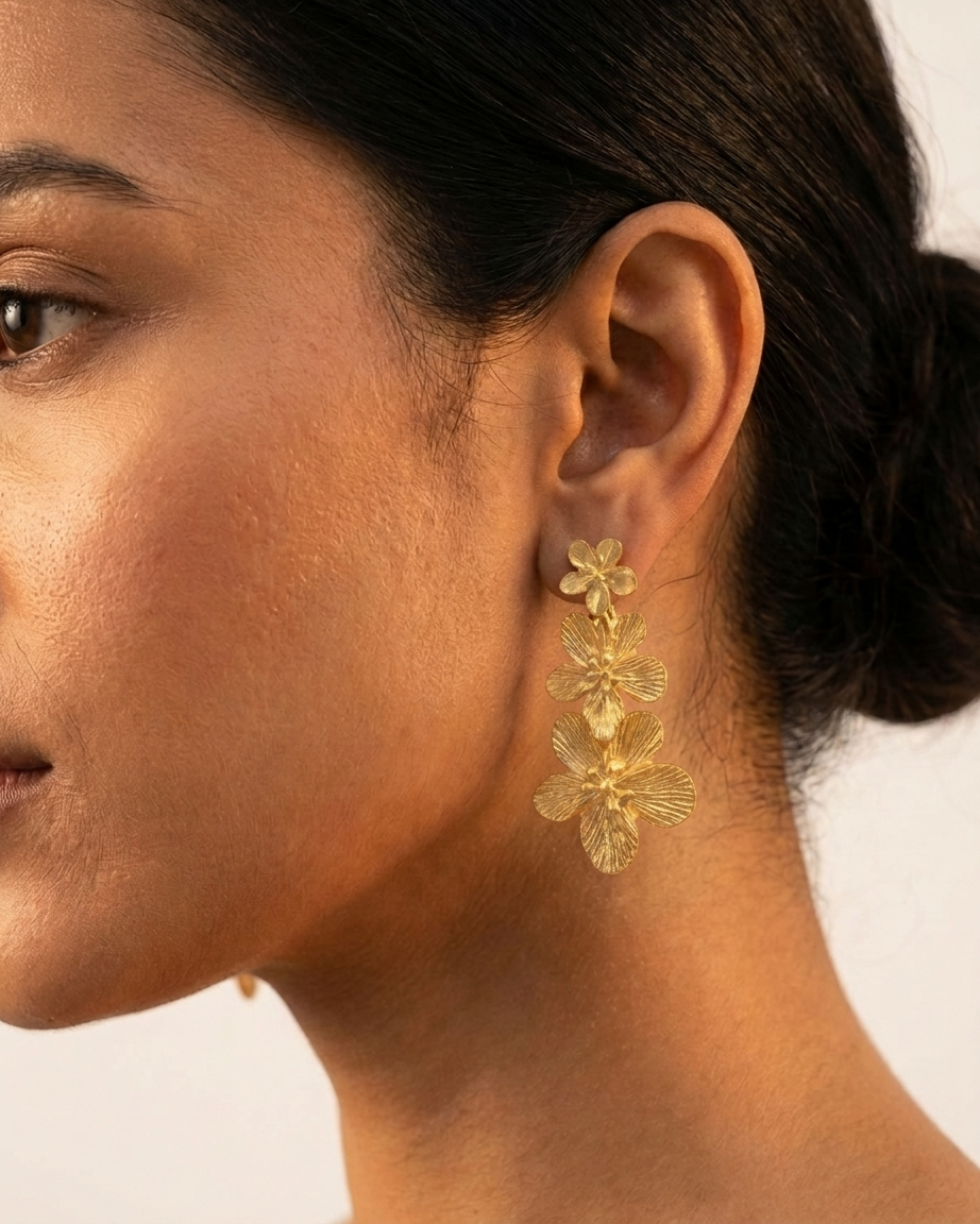 The Golden Bloom Earring