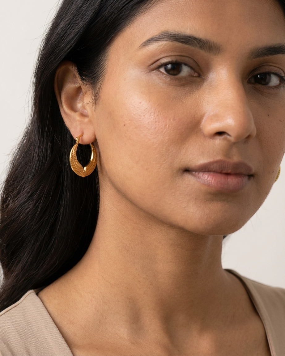 The Golden Veil Hoops