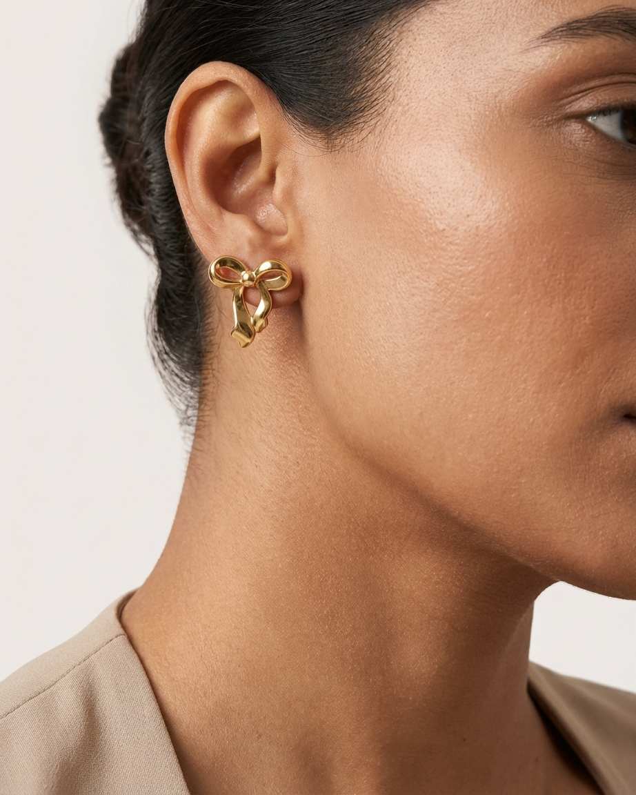 The Golden Bow Studs