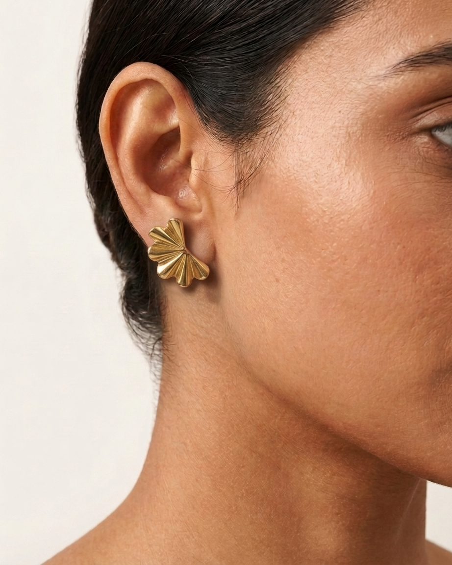 The Golden Petal Studs