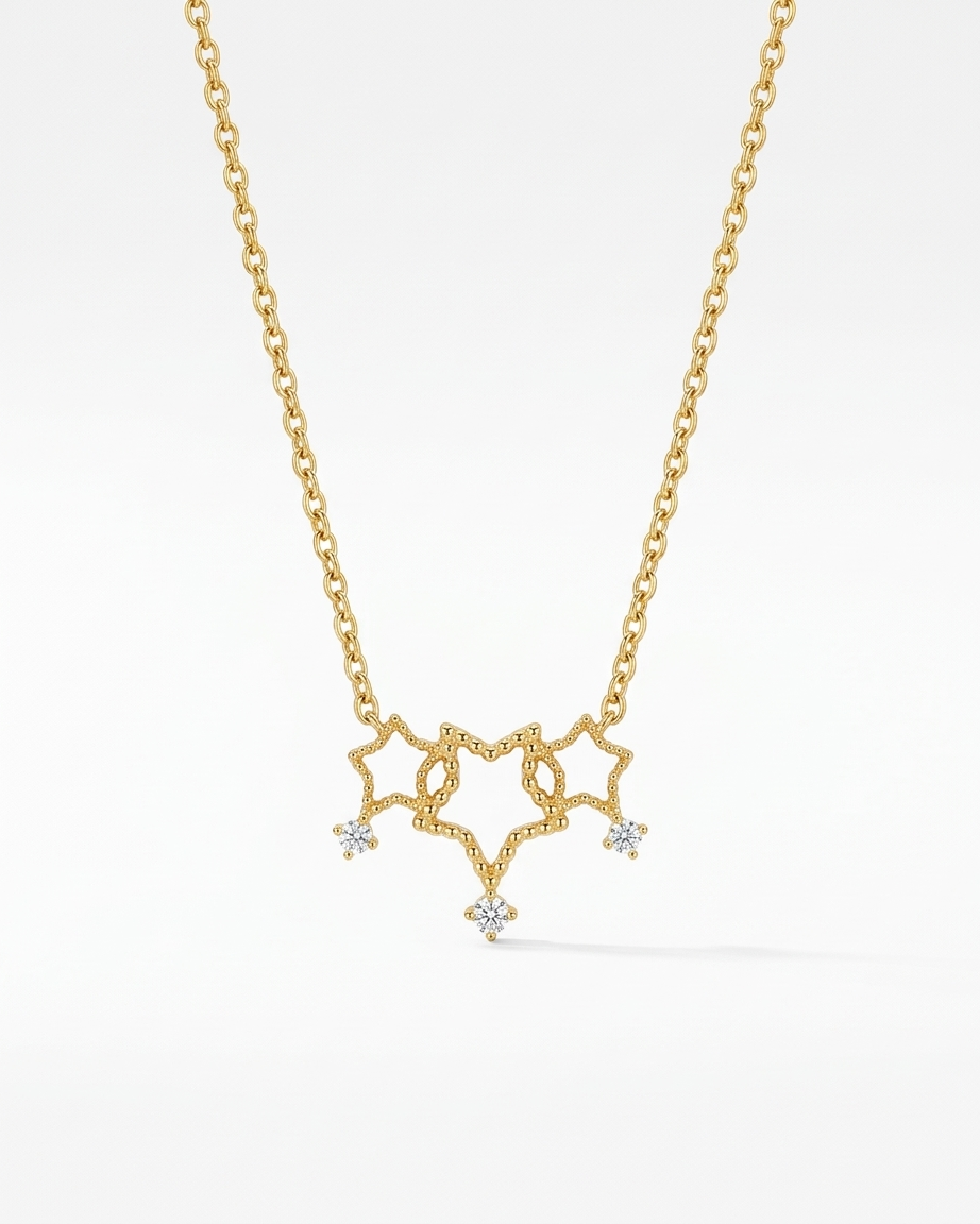 the celestia star necklace 18K gold plated stainless steel 