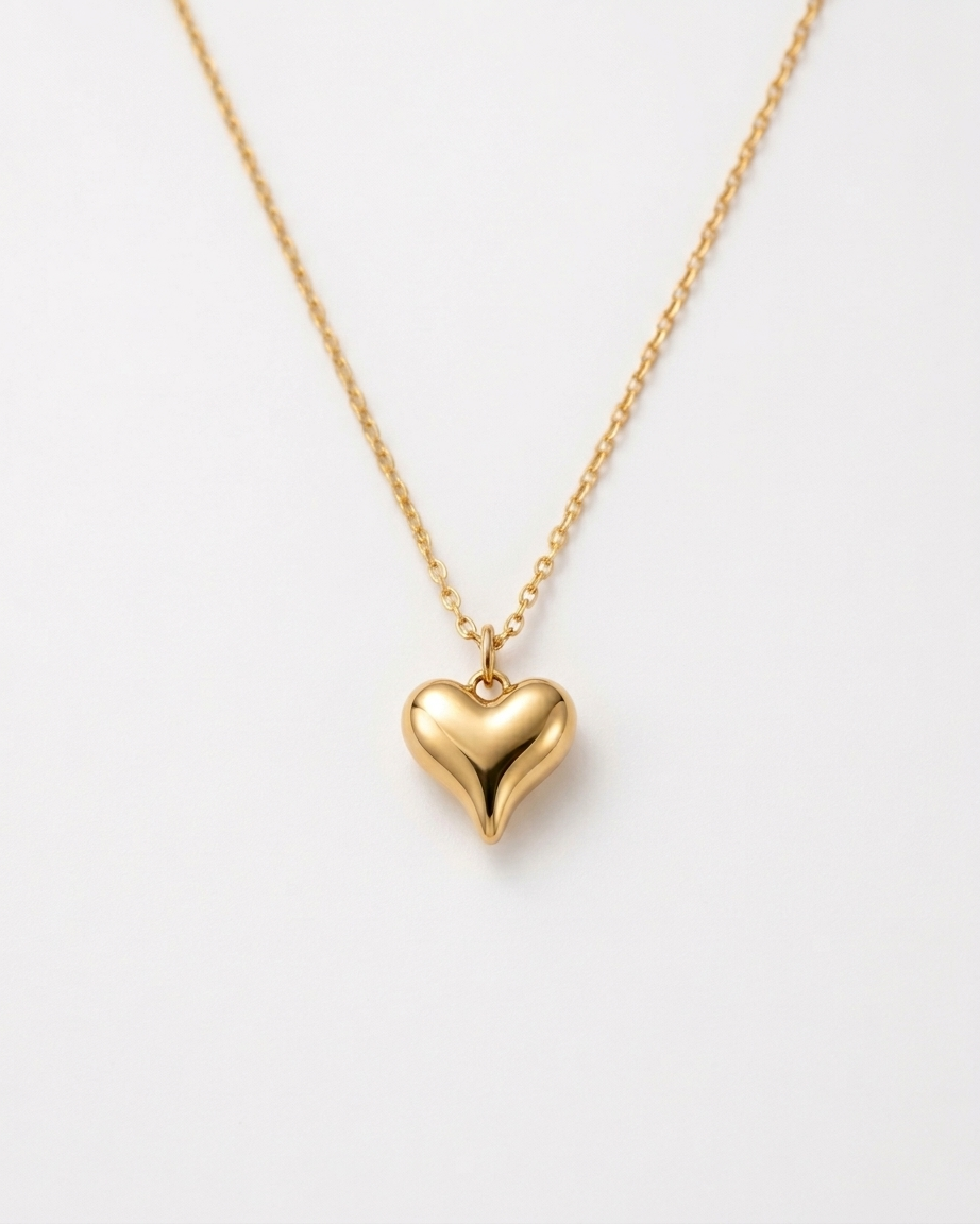 the eternal love pendant 18K gold plated stainless steel chain with pendant