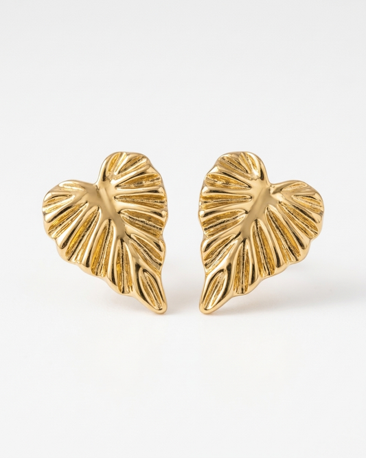 the golden eden studs 18K gold plated stainless steel 