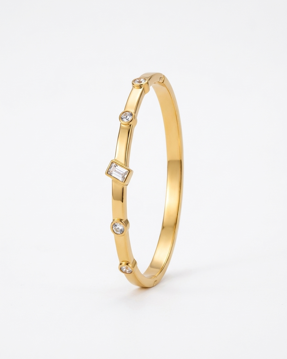 the golden glow bangle 18K gold plated stainless steel 