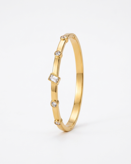 the golden glow bangle 18K gold plated stainless steel 