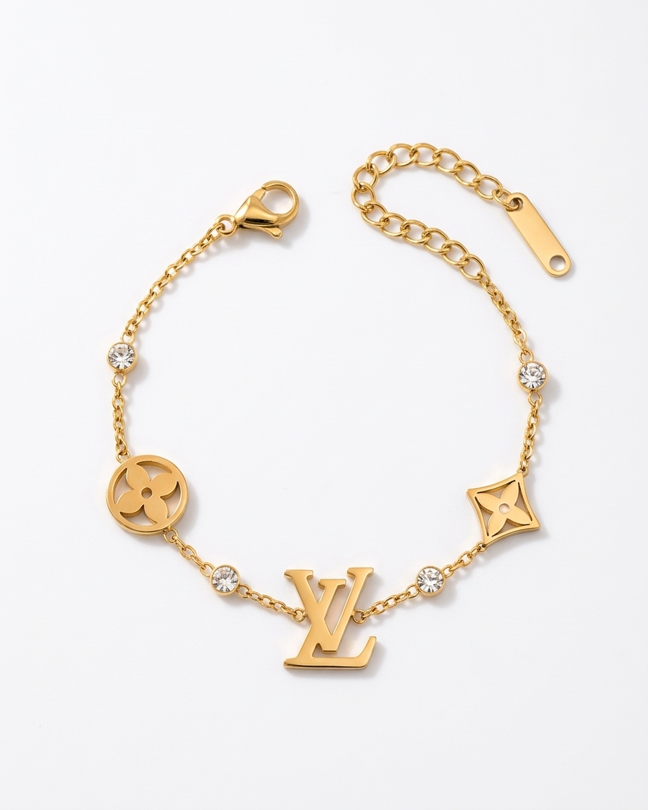 the luxe charm bracelet 18K gold plated stainless steel 