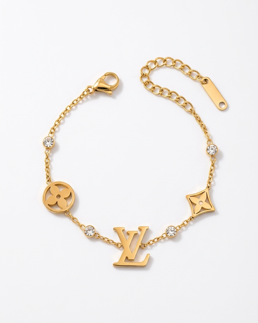 the luxe charm bracelet 18K gold plated stainless steel 