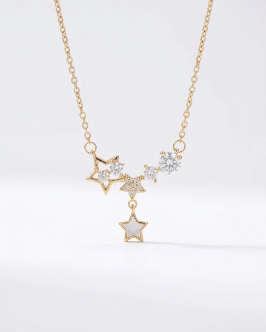 the star lume necklace 18K gold plated stainless steel pendant